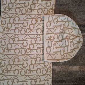 Calvin Klein hat and snazzy scarf